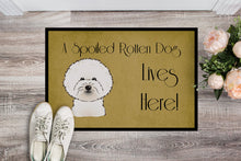 Load image into Gallery viewer, Bichon Frise Spoiled Dog Lives Here Doormat - 24x36 Decorative Floor Mat – Indoor/Outdoor Rug with Artistic Flair BB1465JMAT