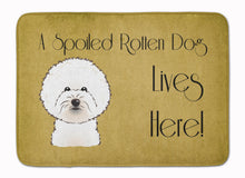 Load image into Gallery viewer, Bichon Frise Spoiled Dog Lives Here Machine Washable Memory Foam Mat BB1465RUG