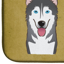 Load image into Gallery viewer, Alaskan Malamute Spoiled Dog Lives Here Dish Drying Mat – Absorbent, Artistic Kitchen Essentials BB1466DDM