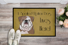 Load image into Gallery viewer, English Bulldog  Spoiled Dog Lives Here Doormat - 24x36 Decorative Floor Mat – Indoor/Outdoor Rug with Artistic Flair BB1467JMAT