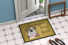 Load image into Gallery viewer, English Bulldog  Spoiled Dog Lives Here Doormat - 24x36 Decorative Floor Mat – Indoor/Outdoor Rug with Artistic Flair BB1467JMAT