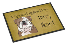 Load image into Gallery viewer, English Bulldog  Spoiled Dog Lives Here Doormat - 24x36 Decorative Floor Mat – Indoor/Outdoor Rug with Artistic Flair BB1467JMAT