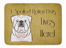 Load image into Gallery viewer, White English Bulldog  Spoiled Dog Lives Here Machine Washable Memory Foam Mat BB1468RUG