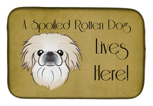 Load image into Gallery viewer, Pekingese Spoiled Dog Lives Here Dish Drying Mat – Absorbent, Artistic Kitchen Essentials BB1469DDM