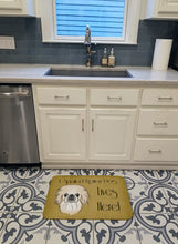 Load image into Gallery viewer, Pekingese Spoiled Dog Lives Here Machine Washable Memory Foam Mat BB1469RUG
