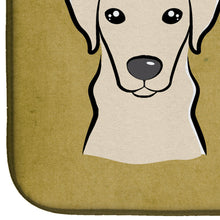 Load image into Gallery viewer, Yellow Labrador Spoiled Dog Lives Here Dish Drying Mat – Absorbent, Artistic Kitchen Essentials BB1470DDM