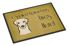 Load image into Gallery viewer, Yellow Labrador Spoiled Dog Lives Here Doormat - 24x36 Decorative Floor Mat – Indoor/Outdoor Rug with Artistic Flair BB1470JMAT