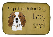 Load image into Gallery viewer, Cavalier Spaniel Spoiled Dog Lives Here Dish Drying Mat – Absorbent, Artistic Kitchen Essentials BB1472DDM