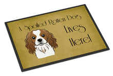 Load image into Gallery viewer, Cavalier Spaniel Spoiled Dog Lives Here Doormat - 24x36 Decorative Floor Mat – Indoor/Outdoor Rug with Artistic Flair BB1472JMAT