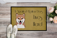 Load image into Gallery viewer, Shiba Inu Spoiled Dog Lives Here Doormat - 24x36 Decorative Floor Mat – Indoor/Outdoor Rug with Artistic Flair BB1473JMAT