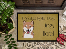 Load image into Gallery viewer, Shiba Inu Spoiled Dog Lives Here Doormat - 24x36 Decorative Floor Mat – Indoor/Outdoor Rug with Artistic Flair BB1473JMAT