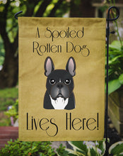 Load image into Gallery viewer, French Bulldog Spoiled Dog Lives Here Garden Flag – Funny Gold Background Dog Decor BB1475GF