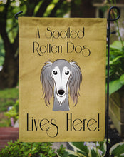 Load image into Gallery viewer, Saluki Spoiled Dog Lives Here Garden Flag – Funny Gold Background Dog Decor BB1477GF