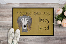 Load image into Gallery viewer, Saluki Spoiled Dog Lives Here Doormat - 24x36 Decorative Floor Mat – Indoor/Outdoor Rug with Artistic Flair BB1477JMAT