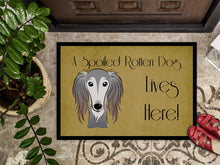 Load image into Gallery viewer, Saluki Spoiled Dog Lives Here Doormat - 24x36 Decorative Floor Mat – Indoor/Outdoor Rug with Artistic Flair BB1477JMAT