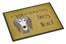 Load image into Gallery viewer, Saluki Spoiled Dog Lives Here Doormat - 24x36 Decorative Floor Mat – Indoor/Outdoor Rug with Artistic Flair BB1477JMAT
