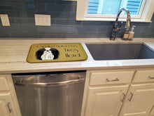 Load image into Gallery viewer, Japanese Chin Spoiled Dog Lives Here Dish Drying Mat – Absorbent, Artistic Kitchen Essentials BB1478DDM