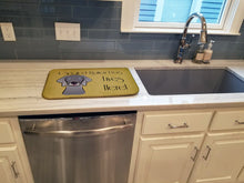 Load image into Gallery viewer, Weimaraner Spoiled Dog Lives Here Dish Drying Mat – Absorbent, Artistic Kitchen Essentials BB1479DDM