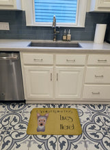 Load image into Gallery viewer, Yorkie Puppy Spoiled Dog Lives Here Machine Washable Memory Foam Mat BB1480RUG