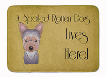 Load image into Gallery viewer, Yorkie Puppy Spoiled Dog Lives Here Machine Washable Memory Foam Mat BB1480RUG