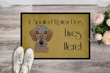 Load image into Gallery viewer, Wirehaired Dachshund Spoiled Dog Lives Here Doormat - 24x36 Decorative Floor Mat – Indoor/Outdoor Rug with Artistic Flair BB1481JMAT