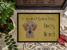 Load image into Gallery viewer, Wirehaired Dachshund Spoiled Dog Lives Here Doormat - 24x36 Decorative Floor Mat – Indoor/Outdoor Rug with Artistic Flair BB1481JMAT