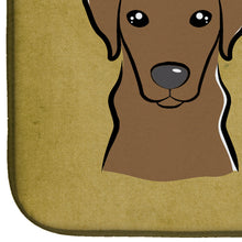 Load image into Gallery viewer, Chocolate Labrador Spoiled Dog Lives Here Dish Drying Mat – Absorbent, Artistic Kitchen Essentials BB1482DDM