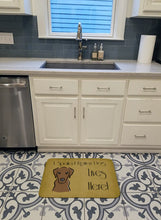 Load image into Gallery viewer, Chocolate Labrador Spoiled Dog Lives Here Machine Washable Memory Foam Mat BB1482RUG