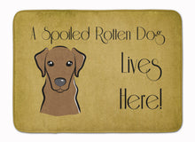 Load image into Gallery viewer, Chocolate Labrador Spoiled Dog Lives Here Machine Washable Memory Foam Mat BB1482RUG