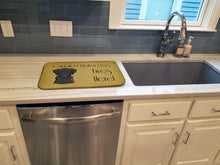 Load image into Gallery viewer, Black Labrador Spoiled Dog Lives Here Dish Drying Mat – Absorbent, Artistic Kitchen Essentials BB1483DDM