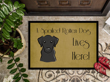 Load image into Gallery viewer, Black Labrador Spoiled Dog Lives Here Doormat - 24x36 Decorative Floor Mat – Indoor/Outdoor Rug with Artistic Flair BB1483JMAT