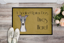 Load image into Gallery viewer, Italian Greyhound Spoiled Dog Lives Here Doormat - 24x36 Decorative Floor Mat – Indoor/Outdoor Rug with Artistic Flair BB1484JMAT