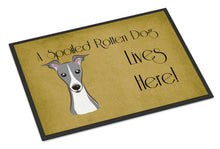 Load image into Gallery viewer, Italian Greyhound Spoiled Dog Lives Here Doormat - 24x36 Decorative Floor Mat – Indoor/Outdoor Rug with Artistic Flair BB1484JMAT
