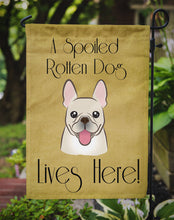 Load image into Gallery viewer, French Bulldog Spoiled Dog Lives Here Garden Flag – Funny Gold Background Dog Decor BB1486GF