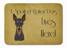 Load image into Gallery viewer, Min Pin Spoiled Dog Lives Here Machine Washable Memory Foam Mat BB1488RUG