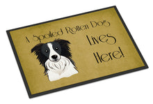 Load image into Gallery viewer, Border Collie Spoiled Dog Lives Here Doormat - 24x36 Decorative Floor Mat – Indoor/Outdoor Rug with Artistic Flair BB1489JMAT