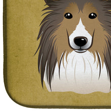Load image into Gallery viewer, Sheltie Spoiled Dog Lives Here Dish Drying Mat – Absorbent, Artistic Kitchen Essentials BB1490DDM