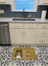 Load image into Gallery viewer, Sheltie Spoiled Dog Lives Here Machine Washable Memory Foam Mat BB1490RUG