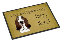 Load image into Gallery viewer, Basset Hound Spoiled Dog Lives Here Doormat - 24x36 Decorative Floor Mat – Indoor/Outdoor Rug with Artistic Flair BB1491JMAT