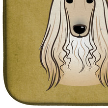 Load image into Gallery viewer, Afghan Hound Spoiled Dog Lives Here Dish Drying Mat – Absorbent, Artistic Kitchen Essentials BB1492DDM