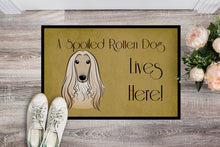 Load image into Gallery viewer, Afghan Hound Spoiled Dog Lives Here Doormat - 24x36 Decorative Floor Mat – Indoor/Outdoor Rug with Artistic Flair BB1492JMAT