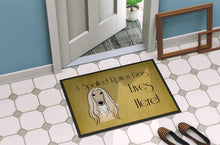 Load image into Gallery viewer, Afghan Hound Spoiled Dog Lives Here Doormat - 24x36 Decorative Floor Mat – Indoor/Outdoor Rug with Artistic Flair BB1492JMAT
