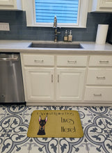 Load image into Gallery viewer, Doberman Spoiled Dog Lives Here Machine Washable Memory Foam Mat BB1493RUG