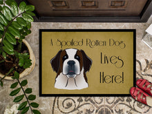 Load image into Gallery viewer, Saint Bernard Spoiled Dog Lives Here Doormat - 24x36 Decorative Floor Mat – Indoor/Outdoor Rug with Artistic Flair BB1494JMAT