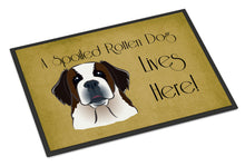Load image into Gallery viewer, Saint Bernard Spoiled Dog Lives Here Doormat - 24x36 Decorative Floor Mat – Indoor/Outdoor Rug with Artistic Flair BB1494JMAT