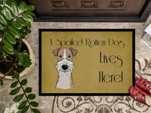 Load image into Gallery viewer, Wire Haired Fox Terrier Spoiled Dog Lives Here Doormat - 24x36 Decorative Floor Mat – Indoor/Outdoor Rug with Artistic Flair BB1495JMAT