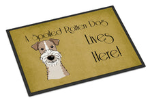 Load image into Gallery viewer, Wire Haired Fox Terrier Spoiled Dog Lives Here Doormat - 24x36 Decorative Floor Mat – Indoor/Outdoor Rug with Artistic Flair BB1495JMAT