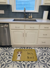 Load image into Gallery viewer, Wire Haired Fox Terrier Spoiled Dog Lives Here Machine Washable Memory Foam Mat BB1495RUG