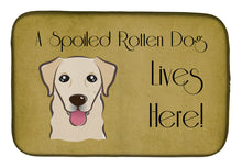 Load image into Gallery viewer, Golden Retriever Spoiled Dog Lives Here Dish Drying Mat – Absorbent, Artistic Kitchen Essentials BB1500DDM