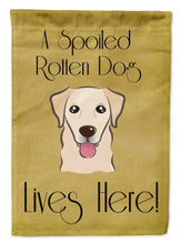 Load image into Gallery viewer, Golden Retriever Spoiled Dog Lives Here Garden Flag – Funny Gold Background Dog Decor BB1500GF